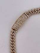 CERTIFIED 14K YELLOW GOLD CUBAN LINK CHAIN  WITH DIAMONDS