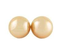 11.0MM Golden South Sea Pearl Stud Earrings in 14K