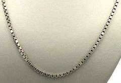 Italian Vintage 925 sterling silver box chain necklace