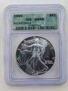 1990 American Silver Eagle, ICG MS69