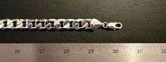 Huge 138.7 Gram .925 Sterling Silver Plate Cuban Link Necklace