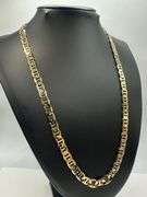Sharp 30 Gram14K Yellow Gold Plate Mariners Chain Link Necklace