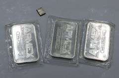 Group lot of 3 APMEX bars