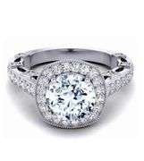 Sparkling 2.65 Ct VVs1 Light Sky Blue Fire Moissanite Ring