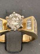 CERTIFIED BRAND NEW 14K YELLOW GOLD DIAMOND RING
