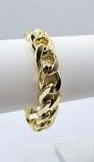 Huge 64.9 Gram 14 Kt Yellow Gold Plate Curb Link Bracelet