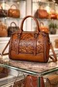 Genuine Leather Satchel Handbag