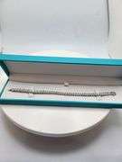 Stunning 14KT White Gold Emerald Cut Lab Diamond Tennis Bracelet, 12.23 CTTW