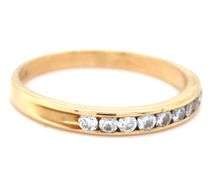 Popular Stackable 14K YG Channel Set Diamond Band