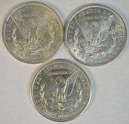 1921 P-D-S Morgan Silver Dollars in AU/BU