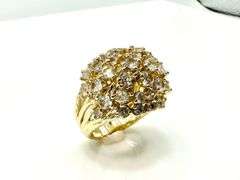 Dazzling Yellow Gold Plate 10.75 Ctw Ring