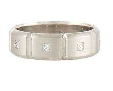 Gents Jeff Cooper 0.75ctw Princess Diamond Ethan Band Ring in Platinum