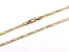14kt Yellow gold Figaro chain necklace
