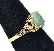 Timeless 14K Yellow Gold Jade Gemstone Ring