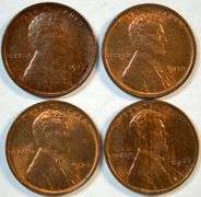 4 Diff. Choice R&B Uncirculated 'P' Mint Lincoln Cents