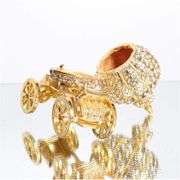 Golden Pumpkin Carriage Hinged Trinket Box
