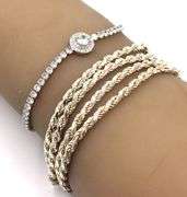 Lot of 2 Vintage 925 sterling silver bracelets