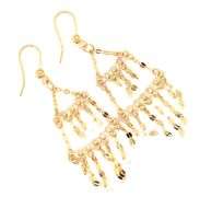 14kt Yellow gold Mirror finish dangle earrings