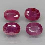 Collectors set of 4 UNTREATED Winza Rubies weighing 5.78 carats!