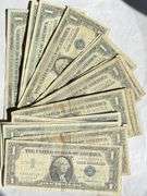 21 Various 1957 $1 Silver Certs incl a Star