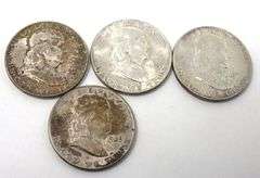 7 Full Bell Line Unc Franklin Halves