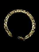 Dazzling 15 Gram 14 Kt Yellow Gold Plated Mariners Link Bracelet