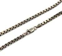Italian Vintage 925 sterling silver box chain necklace
