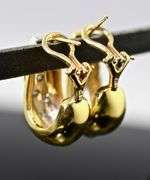 Exquisite Two-Tone 14K Gold Diamond J Hoop Earrings