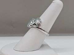 Dazzling 3 Stone 4.75 Ct White Ice Blue Fire Moissanite Ring