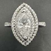 14K White Gold Marquise Cut Diamond Cut