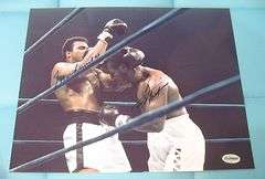 HAND SIGNED MUHAMMAD ALI AND JOE FRAZIER8X10 WITH COA