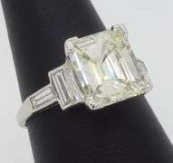 3.95CTW GIA Certified Art Deco Diamond Ring