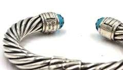 David Yurman 10mm blue topaz cuff bangle