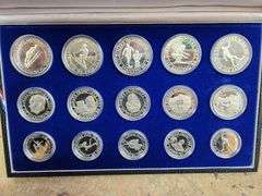 1984 National Bank Of Yugoslavia Olympic Silver Proof Coin Set