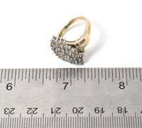 Shimmering 10K Yellow Gold Diamond Cluster Ring