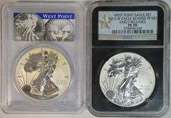 Two Perfect 2013-W Reverse Proof $1 Silver Eagles. NGC & PCGS PR70