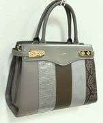Stylish Multi Textured Gray Color Designer Bag By David Jones-Paris