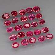 Real! Top crystal! 2.72ct 20 piece Ruby set! UNTREATED!!!