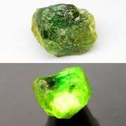 Rare 34.26ct uncut untreated green Grossular Garnet!
