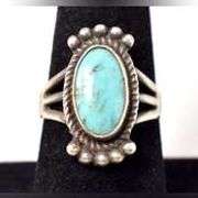 Turquoise Gemstone Ring in Sterling Silver.