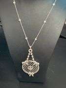 CERTIFIED 18K WHITE GOLD DIAMOND NECKLACE