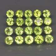 Round cut! Untreated! Matched! 5.98ct Peridot set!