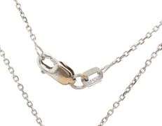 14kt White gold 0.50ctw 3 stone diamond Journey pendant on chain