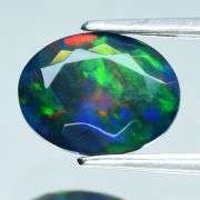 Full rolling patterns! Fully faceted! 1.16ct Black Opal!