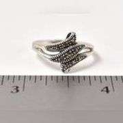Marcasite Gemstone Ring in Sterling Silver.