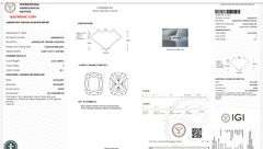 18K Two-Tone Cushion Cut Lab Diamond Ring of 4.13ct