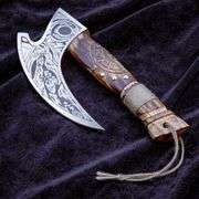 Viking-Style Axe Cutter Carbon Steel Rocking Blade