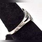 Marcasite Gemstone Ring in Sterling Silver.