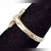 Jesus on The Cross Ring in Sterling Silver .