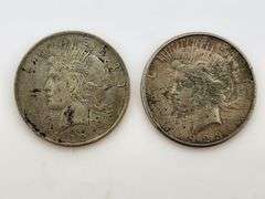 1922 & 1923-S Silver Peace Dollars